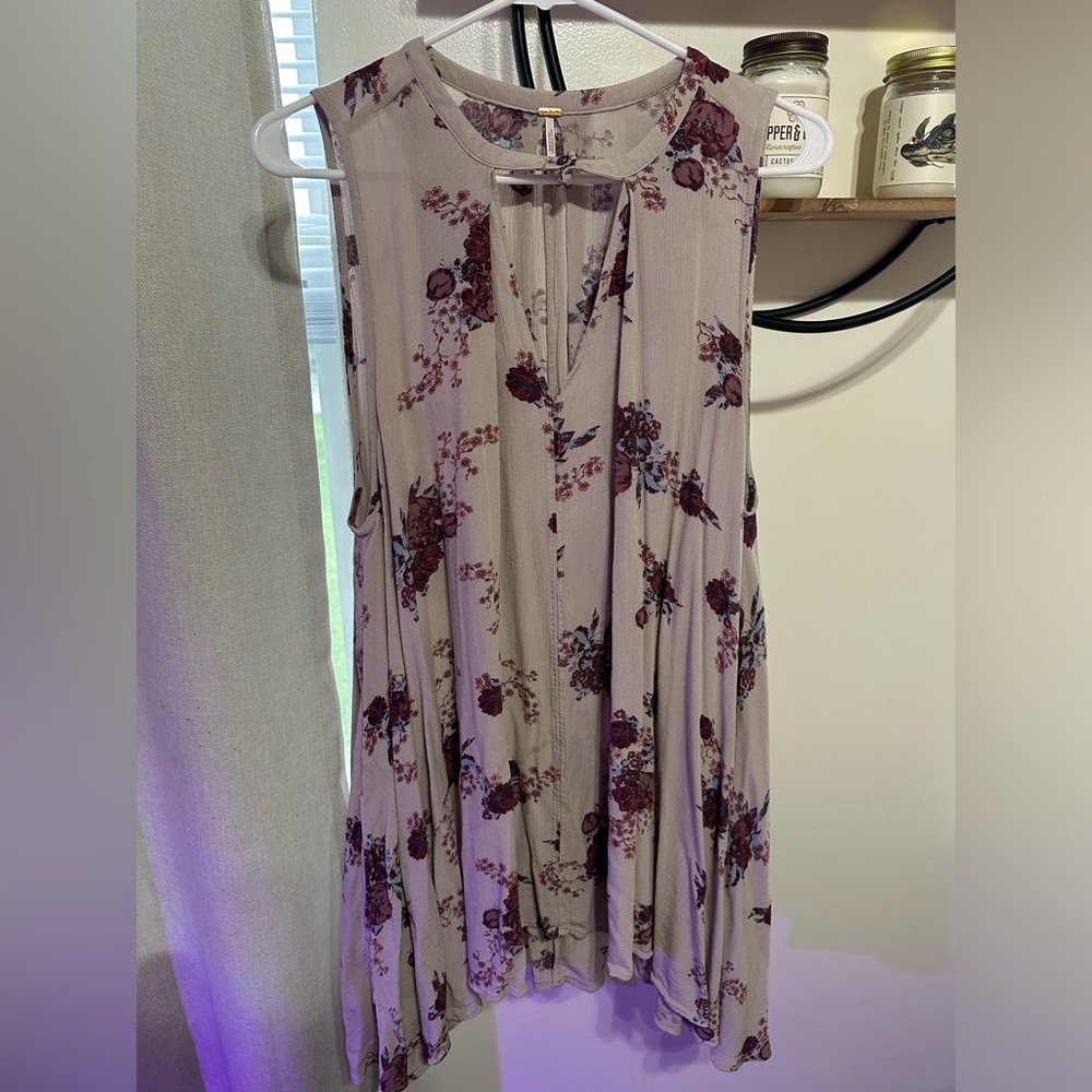 Free People Tree Swing Floral Mini Dress Tunic